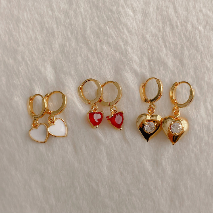 Heart of Gold Huggie Earrings